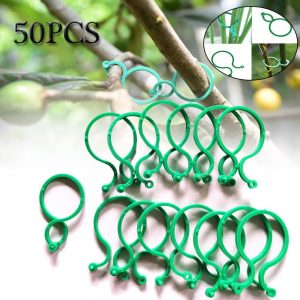 100/50 PCS Plant Support Clips Garden Clips Flower Orchid Stem Clips for Vine Suppor Plant Grafting Stakes Connector Clip SD