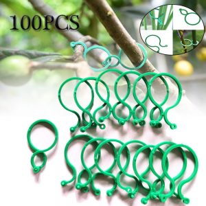 100/50 PCS Plant Support Clips Garden Clips Flower Orchid Stem Clips for Vine Suppor Plant Grafting Stakes Connector Clip SD