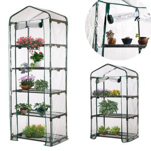 Five Floors Green Household Plant Greenhouse Mini Garden Warm Room PVC 187x69x49CM Transparent. Easy installation