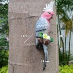 Resin Parrot Statue Wall Mounted DIY Outdoor Garden Tree Decoration Animal Sculpture For Home Office Garden Decor Ornament