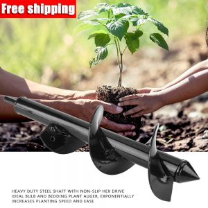 4 Sizes Garden Auger Drill Bit Tool Spiral Hole Digger Ground drill earth drill For Seed planting Gardening fence Flower Planter