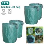 4pcs 272L Large Capacity Garden Bag Foldable Garden Garbage Reusable Leaf Sack Trash Can Grow Bags Waste Collection Container