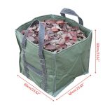 252L Reusable Garden Leaf Bag Reusable Folding Gardening Container with Handles for Lawn Yard Waste