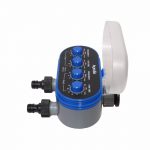 Ball Valve Electronic Automatic Watering Two Outlet Four Dials Water Timer Garden Irrigation Controller for Garden, Yard #21032