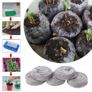 50 Count 30mm Jiffy Peat Pellets Seed Starting Plugs Pallet Seedling Soil Block Seed Starter Soil Plugs Transplanting to Garden