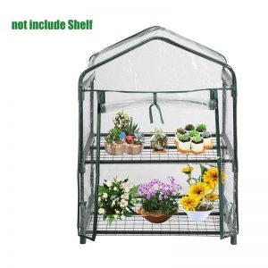 Mini Greenhouse Outdoor Grow Tent Grow Bag Grow House PVC Cover Plastic Garden Green House Windows Openeing for Farm Garden