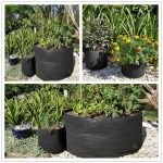 3/5/7/12/15/17/20/30/34 Gallon Round Fabric Pots Plant Pouch Root Container with Handles Black Grow Bag Aeration Pot Container