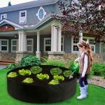 Fabric Raised Garden Bed Round Planting Container Grow Bags Breathable Felt Fabric Planter Pot for Plants Nursery Pot
