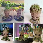 Baby Groot Flowerpot plant pot stand pots for flowers Groot pan holder Home Decoration