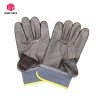 Welding gloves First layer cowhide leather dark denim short leather garden carpenter blacksmith labor protection (Color random)