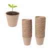 50Pcs 2.4″ Paper Pot Plant Starters Seedling Herb Seed Nursery Cup Kit Organic Biodegradable Eco-Friendly Home Cultivation