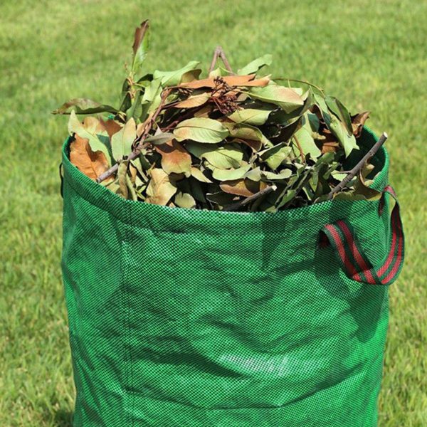 240L/272L/300L/500L Large Capacity Heavy Duty Garden Waste Bag Reusable Waterproof PP Yard Leaf Weeds Grass Container Storage