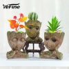 YeFine Resin Outdoor Flower Pot Big Planter Pots Cartoon Design Garden Succulent Bonsai Pots Balcony Decorations